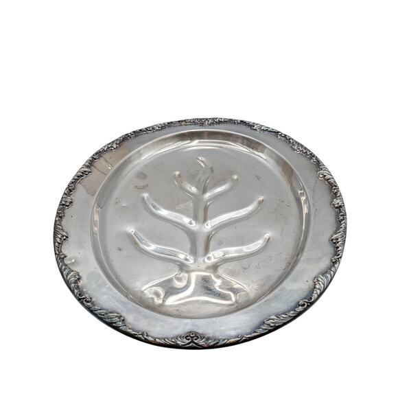 Vintage/Antique King Richard Silver Plate Large Heavy Footed Meat Platter - Picture 3 of 6